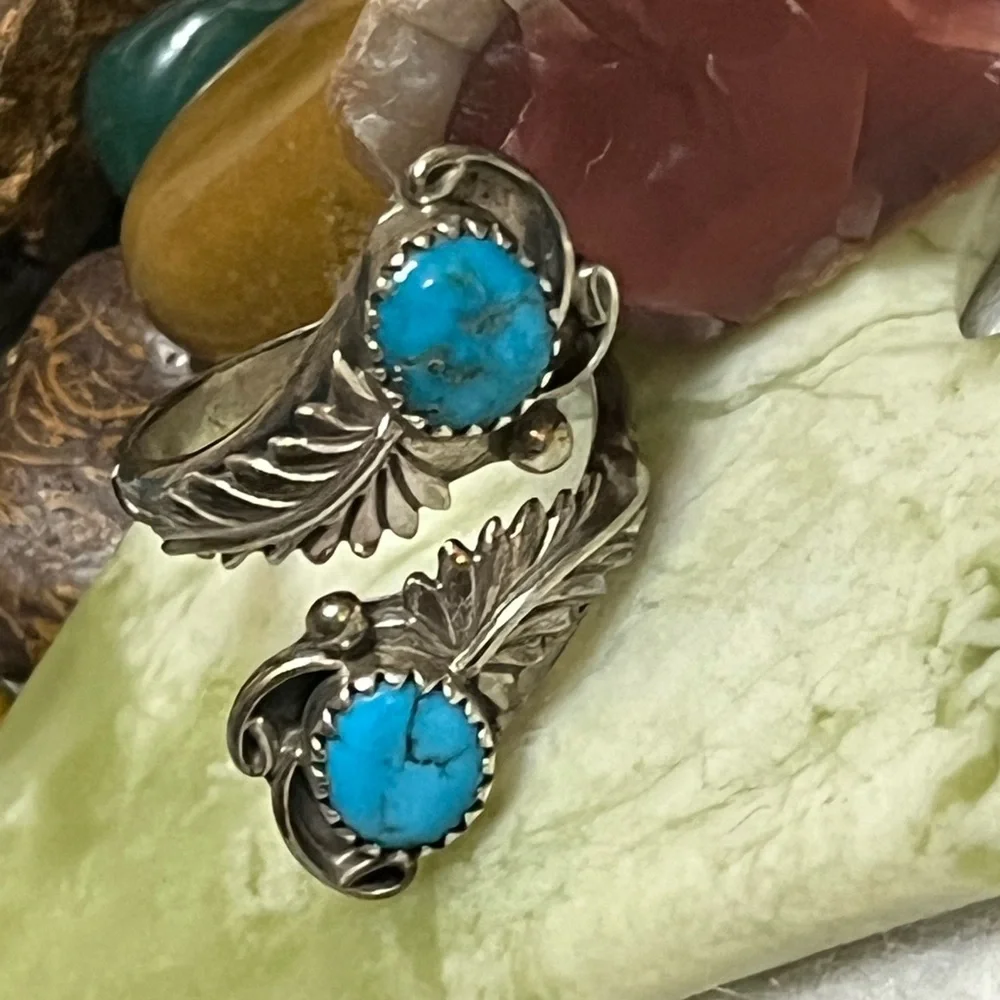 RB Sterling Native American Turquoise Ring - Picture 5 of 14